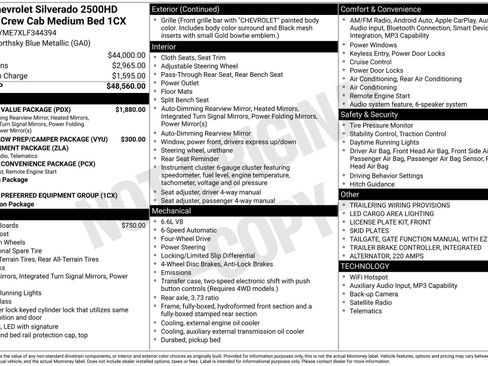 Used 2020 Chevrolet Silverado 2500 Custom w/ Custom Value Package AWD/4WD image 4