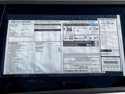 New 2026 Hyundai Santa Fe SEL image 14