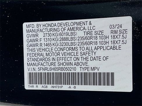 Used 2024 Honda Odyssey EX-L image 30