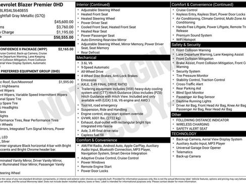 Used 2020 Chevrolet Blazer Premier w/ Driver Confidence II Package image 4