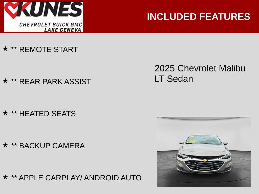 Used 2025 Chevrolet Malibu LT FWD image 2
