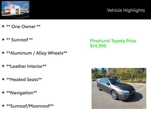Used 2015 Toyota Camry XLE w/ Moonroof Package image 7