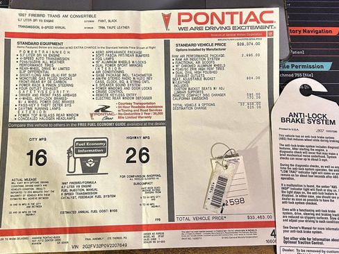 Used 1997 Pontiac Firebird Trans Am w/ Ram Air Performance Pkg image 12
