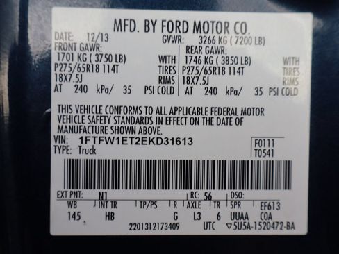 Used 2014 Ford F150 Lariat w/ Equipment Group 502A Luxury AWD/4WD image 47