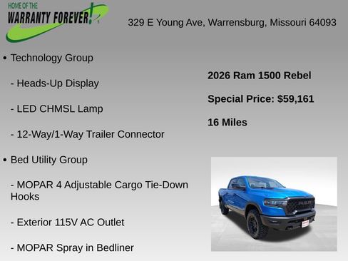 New 2026 RAM 1500 Rebel w/ G/T Package AWD/4WD image 5