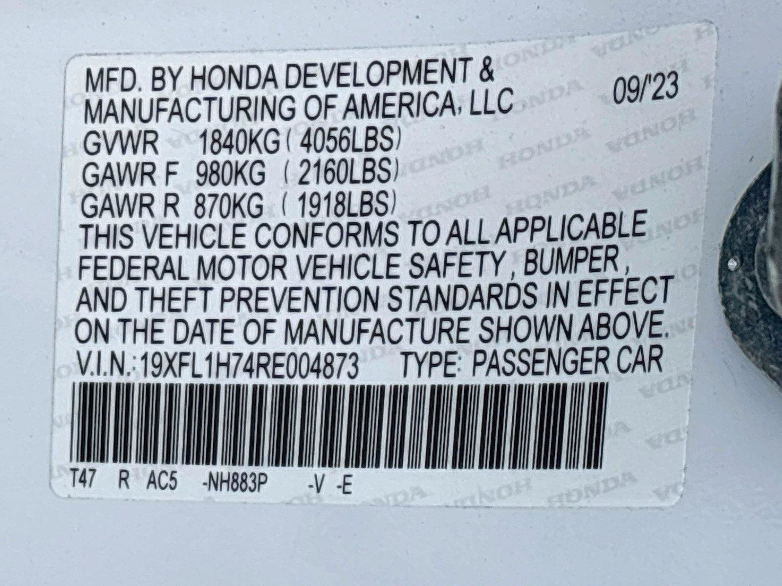 Certified 2024 Honda Civic EX-L image 35