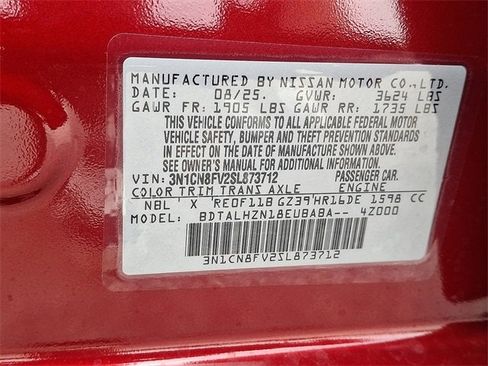 New 2025 Nissan Versa SR w/ Trunk Package image 15