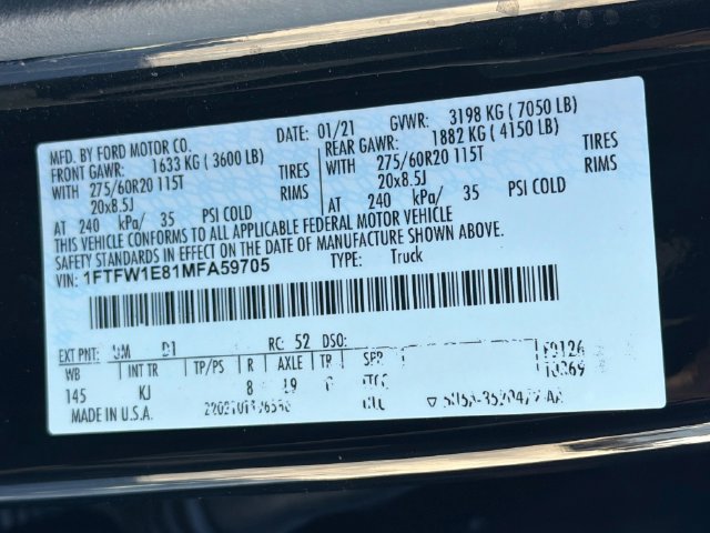 Used 2021 Ford F150 Lariat w/ Equipment Group 502A High AWD/4WD image 46