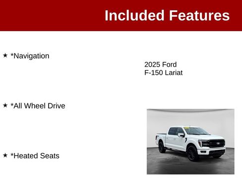 Used 2025 Ford F150 Lariat w/ Equipment Group 502A High AWD/4WD image 3