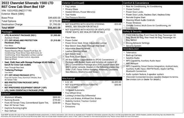 Certified 2022 Chevrolet Silverado 1500 RST w/ LPO, Blackout Package AWD/4WD image 44