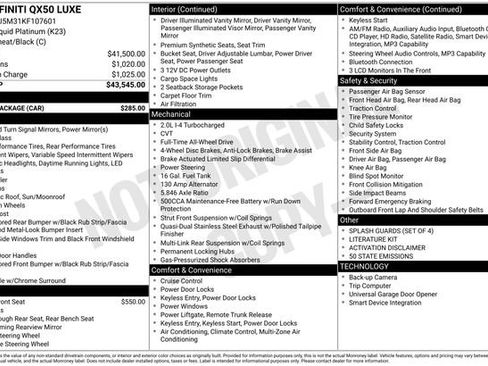 Used 2019 INFINITI QX50 Luxe w/ Cargo Package image 43