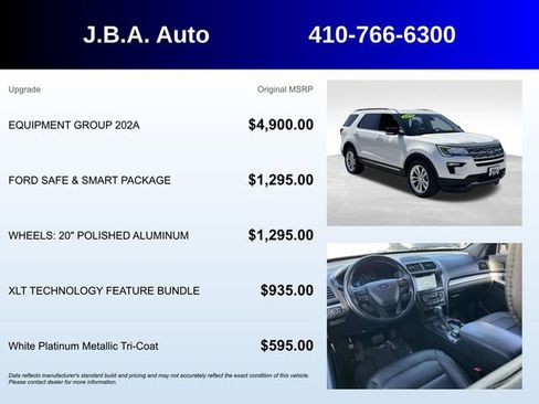 Used 2018 Ford Explorer XLT w/ Equipment Group 202A AWD/4WD image 5