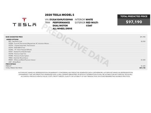 Used 2020 Tesla Model S Performance AWD/4WD image 2