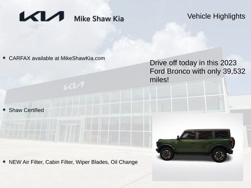 Used 2023 Ford Bronco Outer Banks AWD/4WD image 9