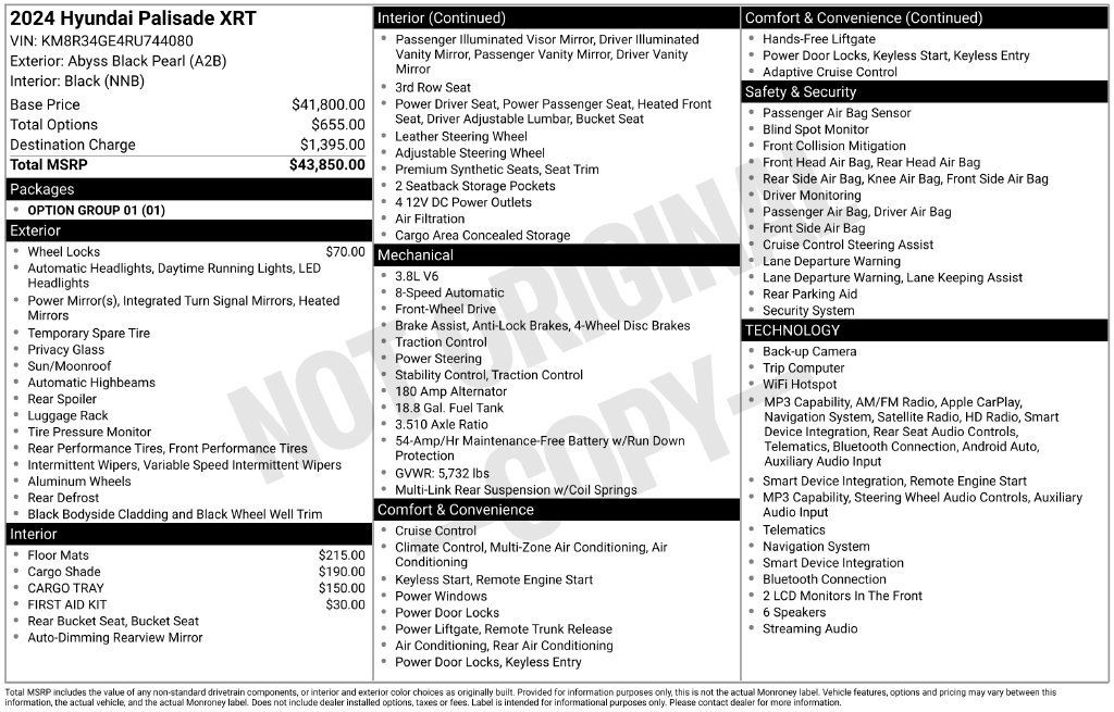 Used 2024 Hyundai Palisade XRT FWD image 40