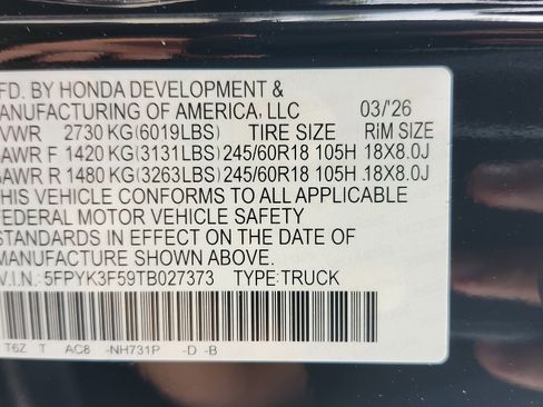 New 2026 Honda Ridgeline RTL image 22