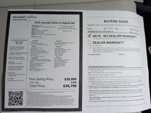 Certified 2026 Hyundai Santa Fe SEL FWD image 33