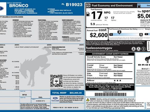 Used 2023 Ford Bronco Badlands w/ Sasquatch Package AWD/4WD image 14