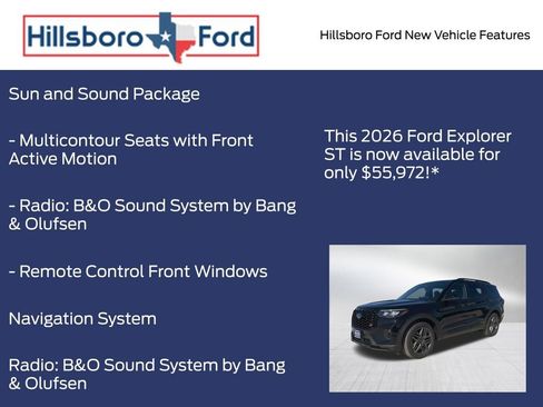 New 2026 Ford Explorer ST w/ Sun And Sound Package AWD/4WD image 10