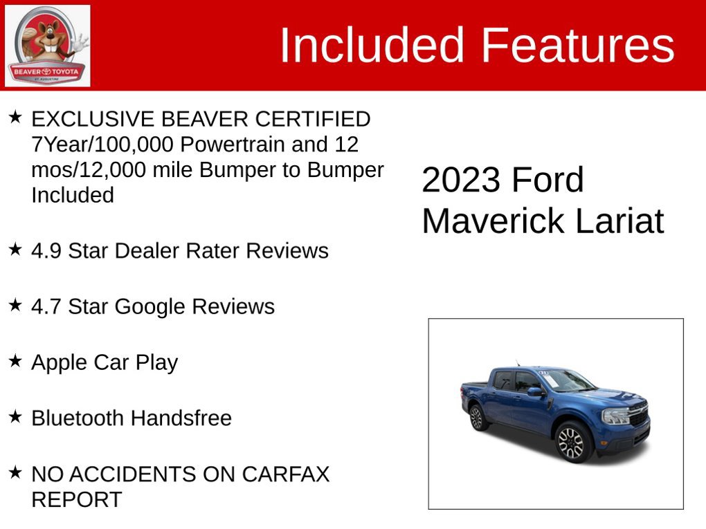 Used 2023 Ford Maverick Lariat w/ Equipment Group 500A Standard AWD/4WD image 4
