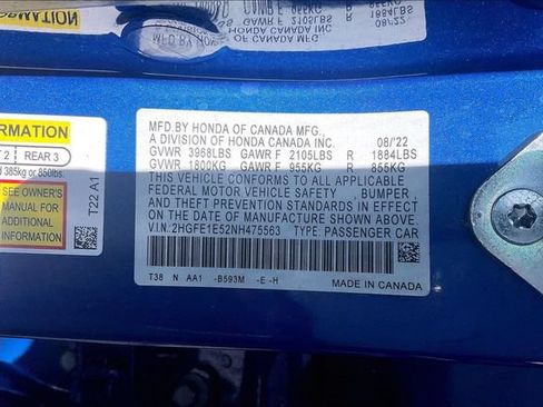Used 2022 Honda Civic Si image 35