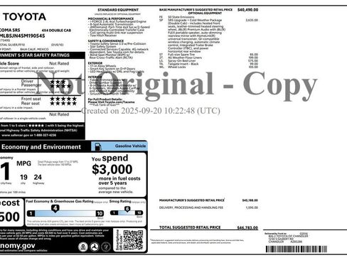Used 2025 Toyota Tacoma SR5 AWD/4WD image 3
