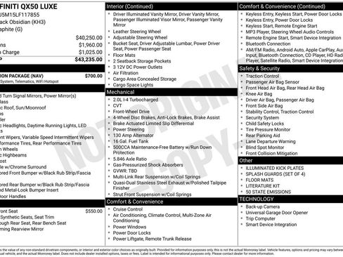 Used 2020 INFINITI QX50 Luxe w/ Navigation Package image 29