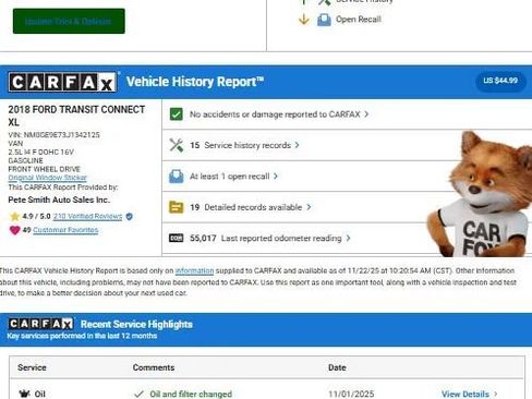 Used 2018 Ford Transit Connect XL image 3