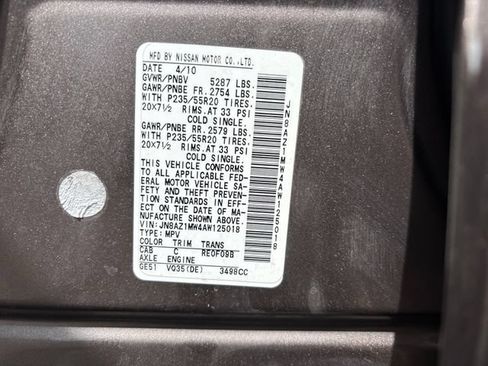 Used 2010 Nissan Murano LE w/ Navigation Pkg AWD/4WD image 9