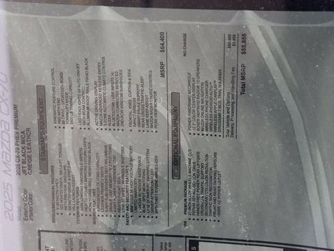 New 2025 MAZDA CX-70 Plug-In Hybrid w/ Premium Pkg image 43