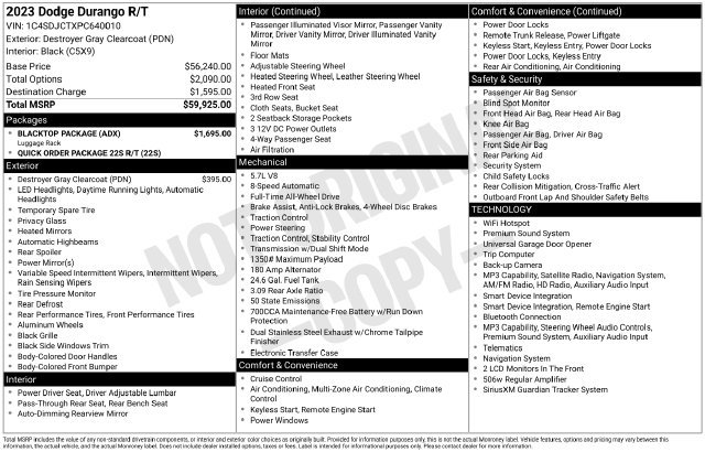 Used 2023 Dodge Durango R/T w/ Blacktop Package AWD/4WD image 5
