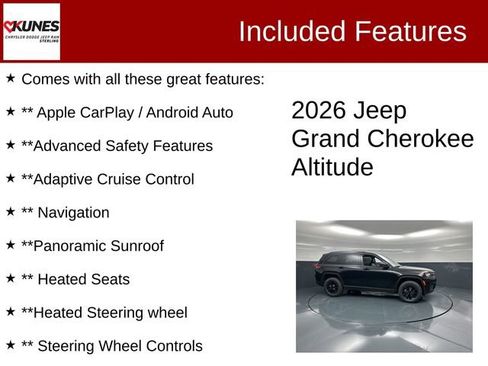 New 2026 Jeep Grand Cherokee Altitude AWD/4WD image 4