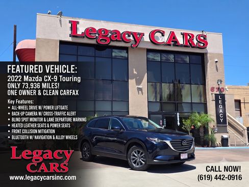 Used 2022 MAZDA CX-9 Touring AWD/4WD image 2
