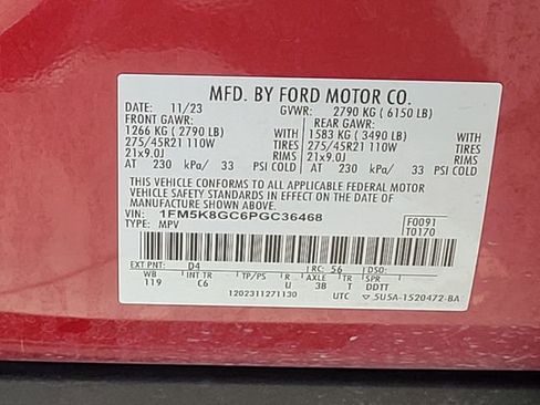 Certified 2023 Ford Explorer ST w/ Equipment Group 401A AWD/4WD image 16