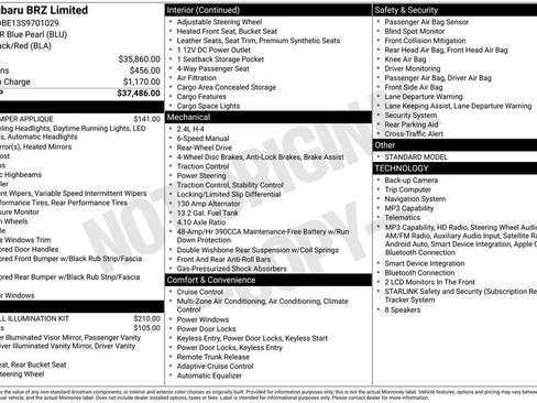 Certified 2025 Subaru BRZ Limited RWD image 4