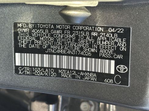Used 2022 Toyota Corolla XSE FWD image 15