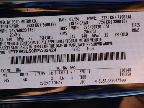 Used 2024 Ford F150 XLT w/ Equipment Group 303A High AWD/4WD image 64