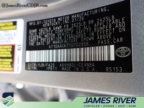 Used 2026 Toyota Camry LE FWD image 38