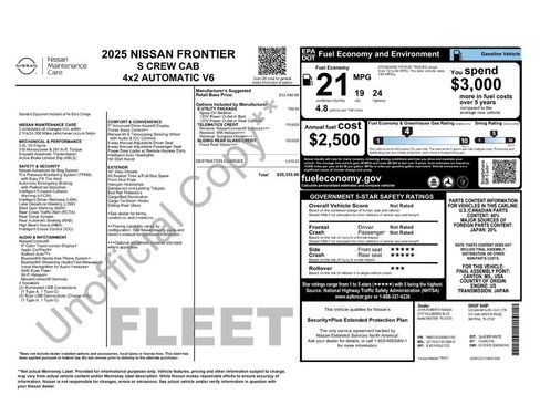 Used 2025 Nissan Frontier S w/ S Utility Package RWD image 9