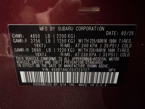 Used 2025 Subaru Outback Limited w/ Popular Package #2 AWD/4WD image 32