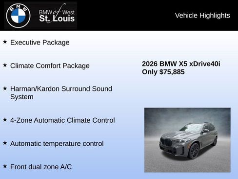 Used 2026 BMW X5 xDrive40i w/ Executive Package AWD/4WD image 16
