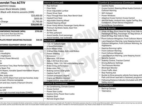 New 2026 Chevrolet Trax ACTIV w/ Driver Confidence Package FWD image 23