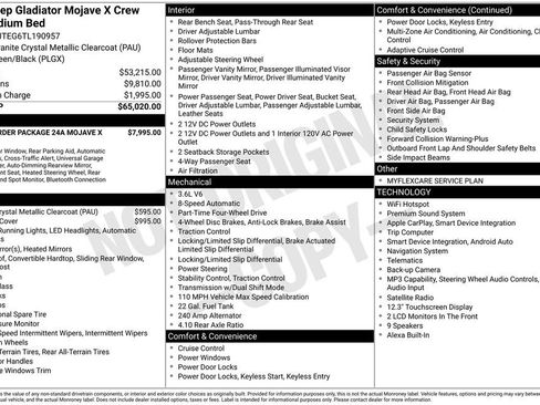 New 2026 Jeep Gladiator Mojave AWD/4WD image 9