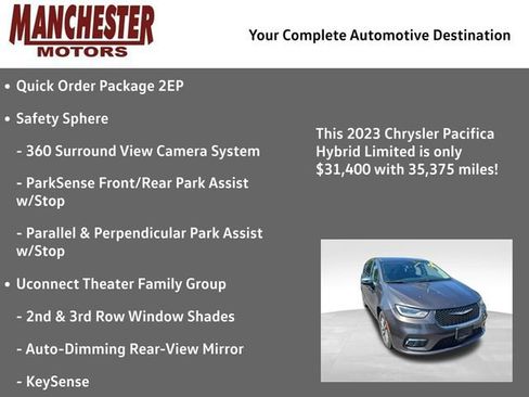 Used 2023 Chrysler Pacifica Limited w/ Uconnect Theater Family Group FWD image 2