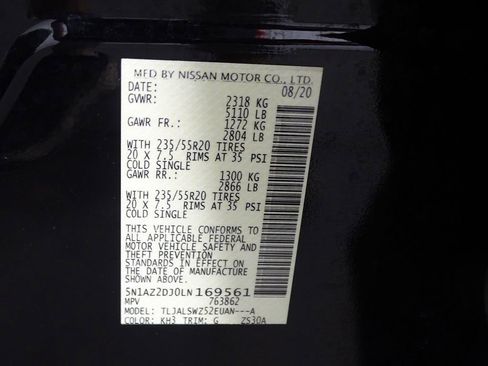 Used 2020 Nissan Murano Platinum w/ Cargo Package image 24