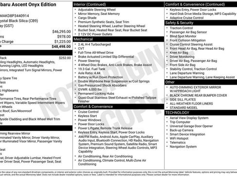 Certified 2023 Subaru Ascent Onyx Edition Limited image 26