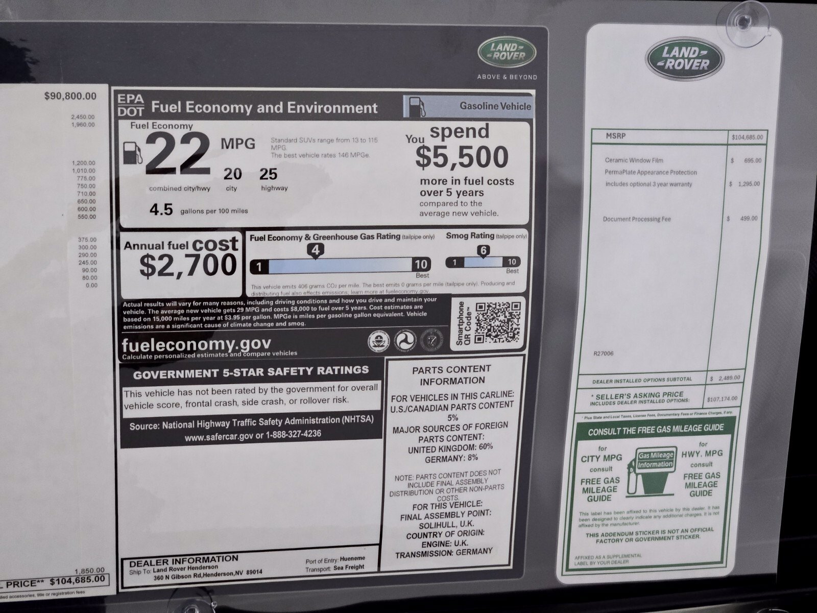 New 2027 Land Rover Range Rover Sport Dynamic SE AWD/4WD image 33