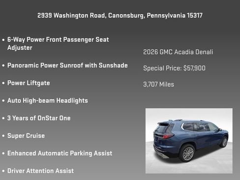 Certified 2026 GMC Acadia Denali w/ Super Cruise Package AWD/4WD image 10