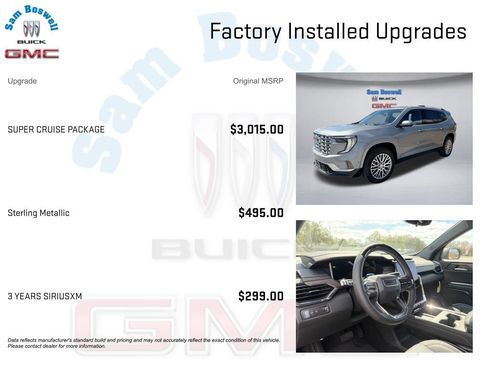 New 2026 GMC Acadia Denali w/ Super Cruise Package FWD image 3