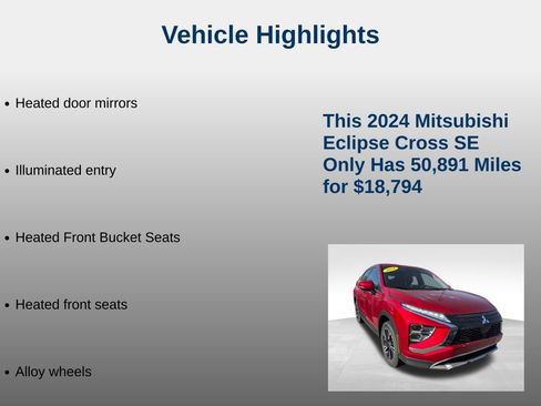 Used 2024 Mitsubishi Eclipse Cross SE AWD/4WD image 10